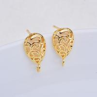 Brass Earring Drop Component gold color plated DIY & for woman nickel lead & cadmium free Sold By Bag