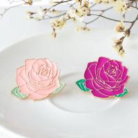 Tibetan Style Brooches, Flower, portable & durable, more colors for choice, 2.4X2.9CM, Sold By PC