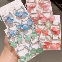 Acryl Gummiband, Herz, handgemacht, Niedlich & Mädchen & verschiedene Stile für Wahl, keine, 45mm, verkauft von setzen
