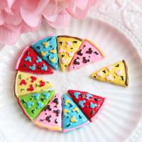 Mobile Phone DIY Decoration, Resin, Pizza, different size for choice, more colors for choice, 20*27mm, 100PCs/Bag, Sold By Bag