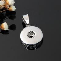 Snap Button Pendant, Tibetan Style, platinum color plated, lead & cadmium free, 18mm, Hole:Approx 3-5mm, Inner Diameter:Approx 6mm, Sold By PC