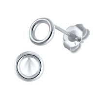 925 Sterling Silver Stud Earrings, plated, for woman, more colors for choice, 5mm, Sold By PC