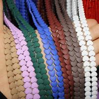 Nicht-magnetische Hämatit Perlen, Herz, plattiert, unterschiedliche Farbe und Muster für die Wahl & DIY, keine, 6mm8mm, verkauft von Strang