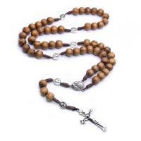 Rosary Necklace Zinc Alloy Cross plated fashion jewelry & Unisex nickel lead & cadmium free Sold By PC
