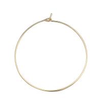 Brass Hoop Earring Components, gold color plated, DIY & for woman, nickel, lead & cadmium free, 35x35mm, 50PCs/Bag, Sold By Bag