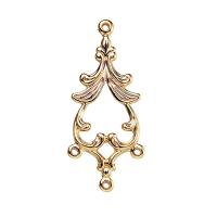 Mosaz Šperky Connector, barva pozlacený, DIY & pro ženy, 27x13mm, 20PC/Bag, Prodáno By Bag