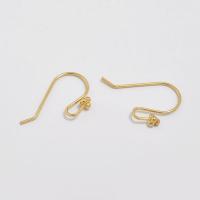 Messing Hook Earwire, guldfarve belagt, du kan DIY & for kvinde, nikkel, bly & cadmium fri, 23x13.50mm, 20pc'er/Bag, Solgt af Bag