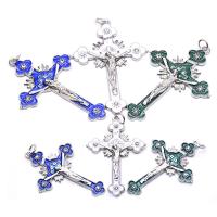 Tibetan Style Cross Pendants, plated, fashion jewelry & Unisex, more colors for choice, nickel, lead & cadmium free, Sold By PC