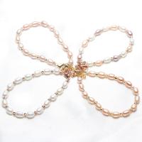 Bracelet en perles de culture d'eau douce, perle, Rond, styles différents pour le choix, plus de couleurs à choisir, 152*5*6mm,44*2mm, Vendu par brin