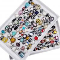 Пальцевидное Кольцо Титановой Стали, титан, Мужская & эмаль, Много цветов для выбора, 4x18mm-11x24mm, размер:5.5-10, продается сумка
