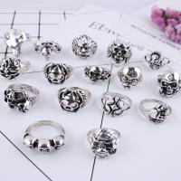 Tibetan Style Ring Set, for man, mixed colors, 4x18mm-11x24mm, US Ring Size:5.5-10, 100PCs/Box, Sold By Box