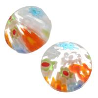 Lampwork Cabochon Millefiori Lampwork Flat Round DIY mixed colors Sold By Lot