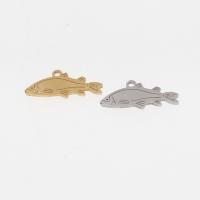 Stainless Steel Animal Pendants, Fish, plated, DIY, more colors for choice, 18x8x1mm, Hole:Approx 1mm, 10PCs/Bag, Sold By Bag