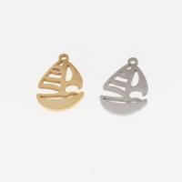 Stainless Steel Pendants Sail Boat plated DIY & hollow Approx 1mm Sold By Bag
