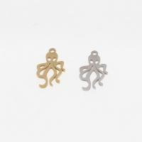 Stainless Steel Animal Pendants, Octopus, plated, DIY & hollow, more colors for choice, 10x17x1mm, Hole:Approx 1mm, 10PCs/Bag, Sold By Bag