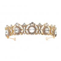 Bridal Tiaras Zinc Alloy Crown plated vintage & for woman & with rhinestone nickel lead & cadmium free Sold By PC