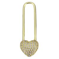 Cubic Zirconia Micro Pave Brass Pendant, plated, fashion jewelry & DIY & with cubic zirconia, nickel, lead & cadmium free, 11x35x3mm, 10PCs/Lot, Sold By Lot