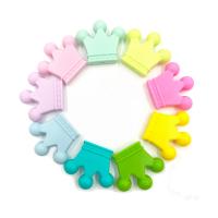 FDA Silicone Baby Teething Toy, Crown, for baby, more colors for choice, 35*30*10mm, Sold By PC