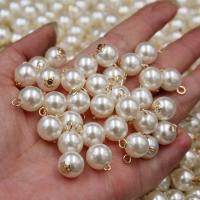 Plastic Beads Plastic Pearl Round stoving varnish DIY 8mm Sold By Strand
