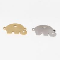 Stainless Steel Connector, Elephant, plated, DIY & hollow, more colors for choice, 21x10x1mm, Hole:Approx 1mm, 10PCs/Bag, Sold By Bag