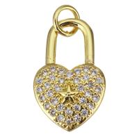 Cubic Zirconia Micro Pave Brass Pendant, plated, fashion jewelry & DIY & with cubic zirconia, nickel, lead & cadmium free, 11x18x3mm, Hole:Approx 3.5mm, 10PCs/Lot, Sold By Lot