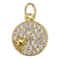 Cubic Zirconia Micro Pave Brass Pendant, plated, fashion jewelry & DIY & with cubic zirconia, nickel, lead & cadmium free, 10x12.50x2mm, Hole:Approx 3.5mm, 10PCs/Lot, Sold By Lot