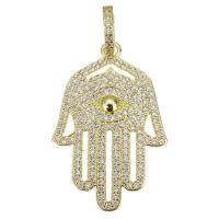 Cubic Zirconia Micro Pave Brass Pendant plated fashion jewelry & DIY & with cubic zirconia nickel lead & cadmium free Approx 7mm Sold By Lot