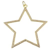 Cubic Zirconia Micro Pave Brass Pendant, plated, fashion jewelry & DIY & with cubic zirconia, nickel, lead & cadmium free, 41x42x3mm, Hole:Approx 3mm, 10PCs/Lot, Sold By Lot