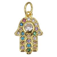 Cubic Zirconia Micro Pave Brass Pendant, plated, fashion jewelry & DIY & with cubic zirconia, nickel, lead & cadmium free, 10x15x2.50mm, Hole:Approx 3.5mm, 10PCs/Lot, Sold By Lot