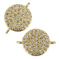 Cubic Zirconia Micro Pave Brass Connector plated fashion jewelry & DIY & with cubic zirconia nickel lead & cadmium free Approx 1mm Sold By Lot