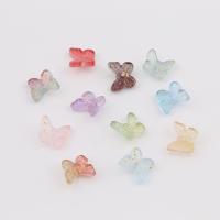 Refined Lampwork Beads, Butterfly, plated, DIY, more colors for choice, 10*11mm, Hole:Approx 0.5mm, Sold By PC