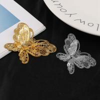 Hair Accessories DIY Findings, Iron, Butterfly, plated, Double Layer, more colors for choice, 40*50mm, Sold By PC