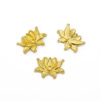 Brass Chandelier Earring Component, Lotus, plated, DIY, more colors for choice, 30u00d722mm, Sold By PC