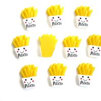 Mobile Phone DIY Decoration, Resin, yellow, 17x22mm, 50PCs/Bag, Sold By Bag