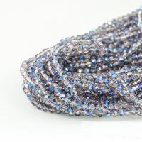 Runde Crystal Beads, Krystal, forgyldt, du kan DIY & facetteret, flere farver til valg, 4mm, 95pc'er/Strand, Solgt af Strand