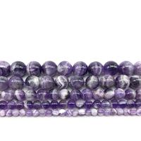 Natürliche Amethyst Perlen, rund, poliert, DIY & verschiedene Größen vorhanden, violett, verkauft von Strang