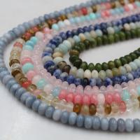 Mixed Gemstone Beads, Natural Stone, Abacus, polished, DIY, more colors for choice, 5x8mm, 2PCs/Bag, Sold By Bag