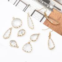 Crystal Pendants, with Brass, Geometrical Pattern, gold color plated, DIY & more sizes for choice, Crystal CAL, 19*12mm, Sold By PC