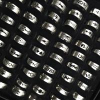 Titanstahl Ring Set, zufällig gesendet & unisex, 4x18mm-11x24mm, Bohrung:ca. 1.8mm, Größe:5-10, 100PCs/Box, verkauft von Box