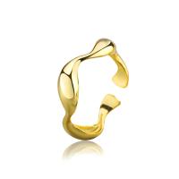 cobre Cuff Ring Finger, banhado, para mulher, Mais cores pare escolha, níquel, chumbo e cádmio livre, tamanho:6.5, 2PCs/Bag, vendido por Bag