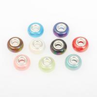 Resin European Large Hole Beads, Donut, DIY & different styles for choice, more colors for choice, 14*14*8mm, Hole:Approx 5mm, 100PCs/Bag, Sold By Bag