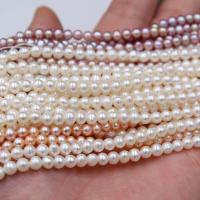 Perlas Redondas Freshwater, perla, Esférico, natural & Bricolaje, más colores para la opción, 4-4.5m, 90PCs/Sarta, Vendido para 39 cm Sarta