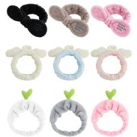 Headband, Cloth, with Plush, different color and pattern for choice & elastic & for woman, more colors for choice, 150mm, Sold By PC