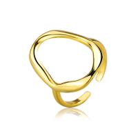 Messing Manchet Finger Ring, plated, voor vrouw, meer kleuren voor de keuze, nikkel, lood en cadmium vrij, Maat:7.5, 2pC's/Bag, Verkocht door Bag