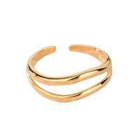 Ορείχαλκος Δέσε δάχτυλο του δακτυλίου, επιχρυσωμένο, για τη γυναίκα, περισσότερα χρώματα για την επιλογή, νικέλιο, μόλυβδο και κάδμιο ελεύθεροι, Μέγεθος:6.5, 2PCs/τσάντα, Sold Με τσάντα