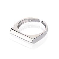 Brass Cuff Finger Ring, plated, for woman, nickel, lead & cadmium free, US Ring Size:6, 2PCs/Bag, Sold By Bag