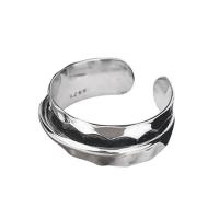 Латунь Манжеты палец кольцо, Другое покрытие, разные стили для выбора & Женский, серебряный, не содержит никель, свинец, размер:7-7.5, 5ПК/сумка, продается сумка