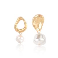 Asymmetric Earrings Zinc Alloy irregular plated for woman & hollow white 35mm Sold By Pair