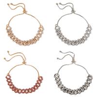 Tibetan Style Anklet, with iron chain & Rhinestone, Geometrical Pattern, plated, different color and pattern for choice & Adjustable & micro pave rhinestone & for woman, more colors for choice, 120-340mm, Sold By Strand