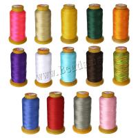 Polyester Cord, with plastic spool, fashion jewelry & DIY, more colors for choice, 0.60mm, Length:300 m, Sold By Spool